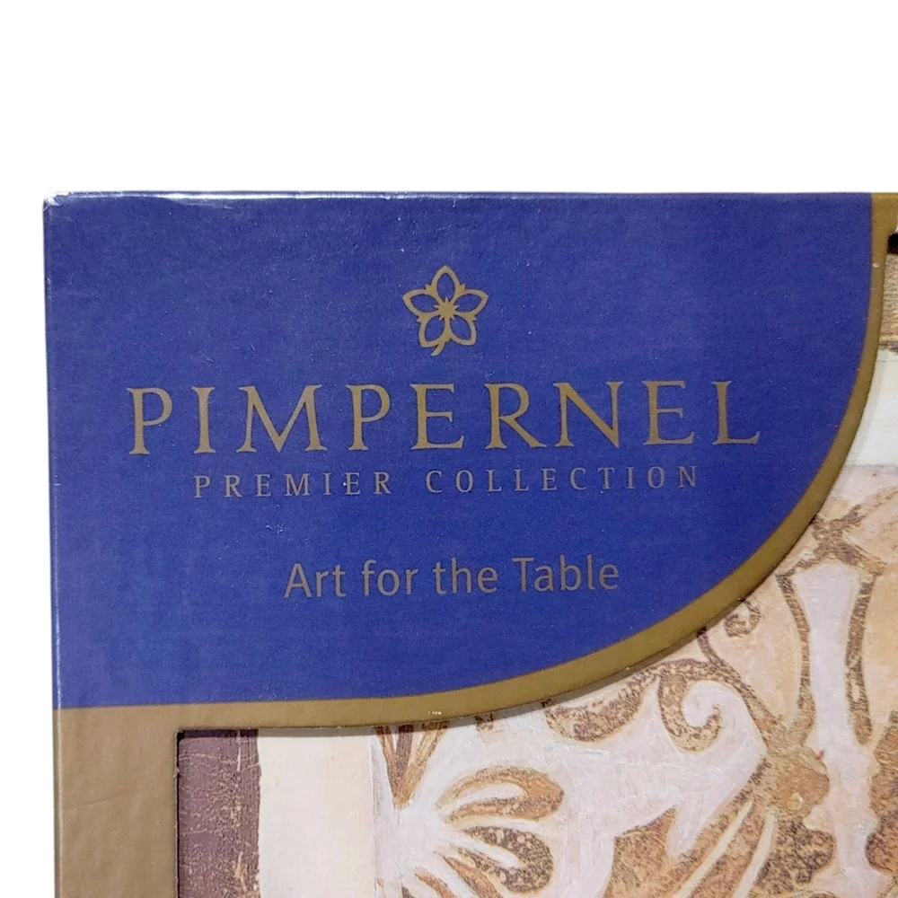 Pimpernel Poinsettia Holiday Placemat & Napkin Set With Ring Holders 4 Pieces